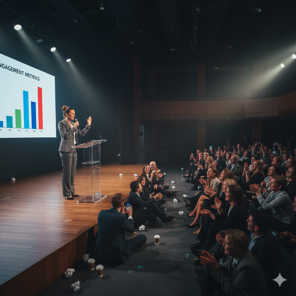 Como lidar com uma plateia barulhenta durante uma apresentação