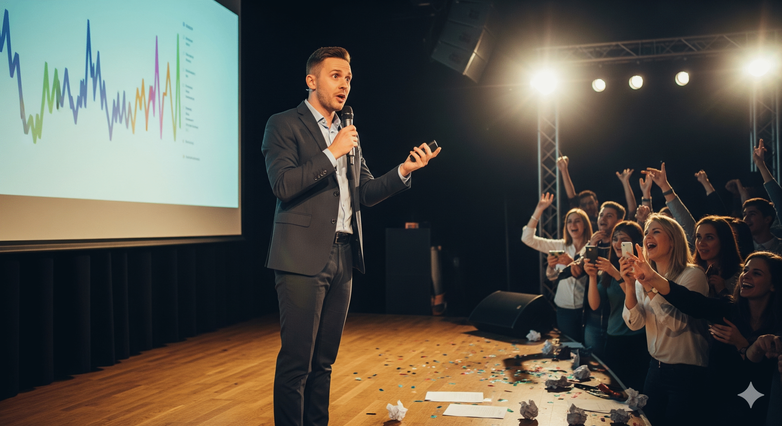 Como lidar com uma plateia barulhenta durante uma apresentação