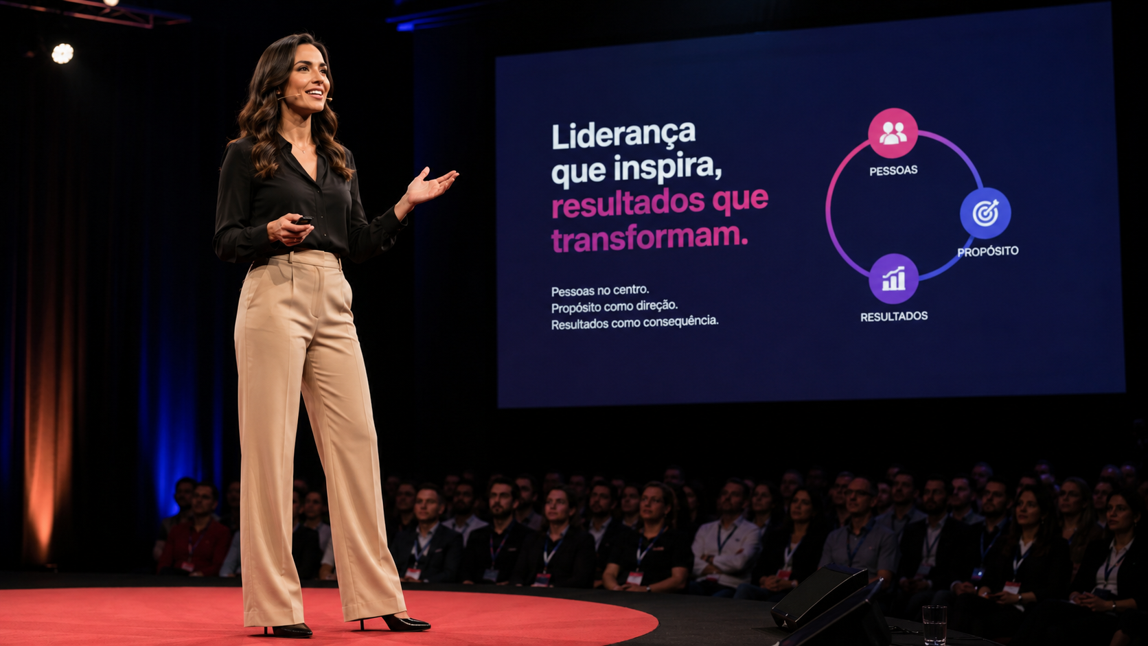 Qual a apresentação visual que mais impacta em palestras